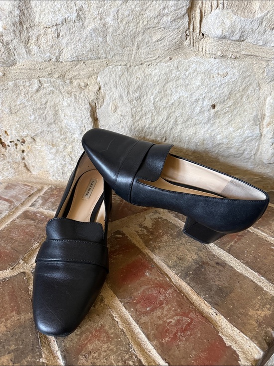 Alex Marie Shoes - Alex Marie Women's Black Leather Slip-On Loafers